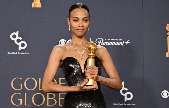 Zoe Saldana získala cenu za nejlepší vedlejší roli ve filmu Emilia Pérez