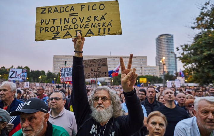 Demonstrace v bratislavě