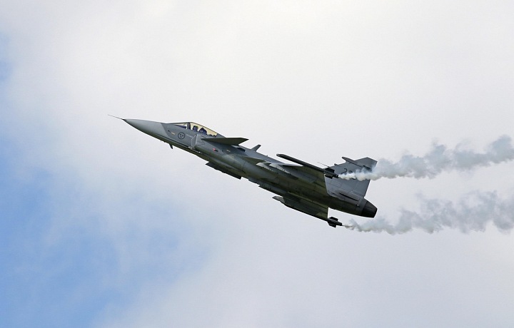 Letoun Jas-39 Gripen od švédské firmy SAAB.