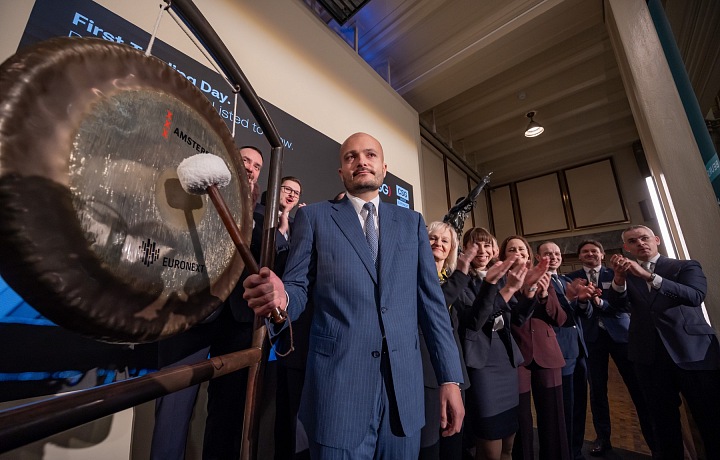 Michal Strnad na burze v Amsterdamu