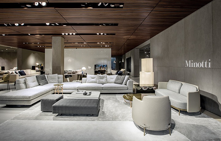 Minotti, showroom plný inpirace